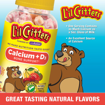Kẹo Dẻo Bổ Sung Canxi và Vitamin D cho trẻ em L'il Critters Calcium Gummy Bears with Vitamin D3