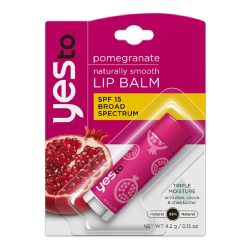Son Duỡng Môi Chống Nắng Yes to Pomegranate Naturally Smooth Lip Balm, SPF 15